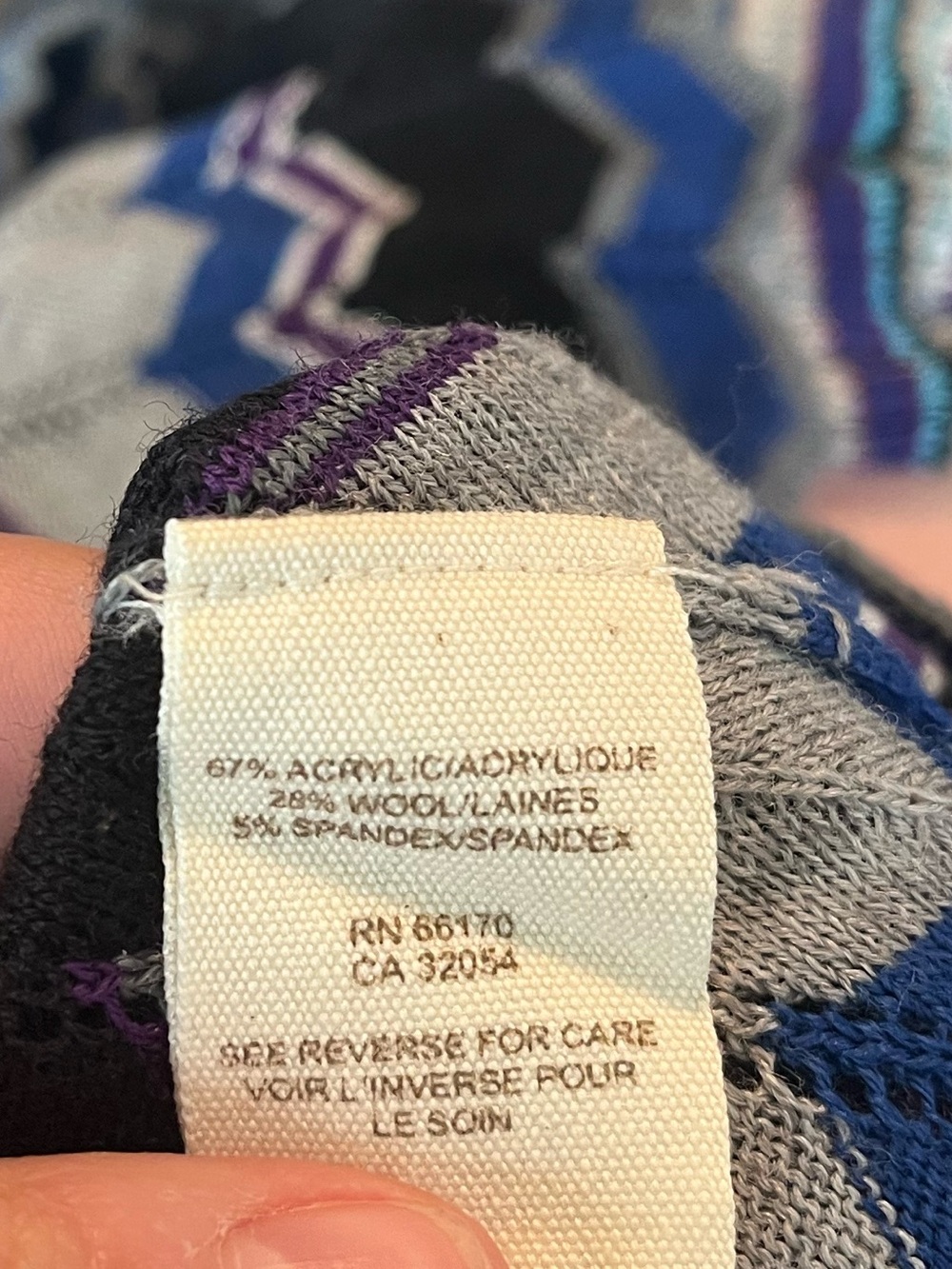 Free People Striped Chevron Knit Top in Blue, Black & Cream - Picture 5 of 5